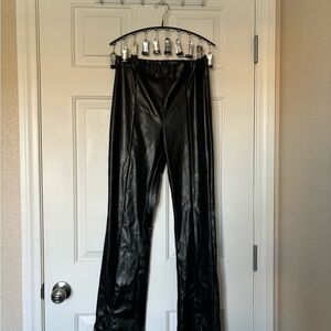Black Faux Leather Pants